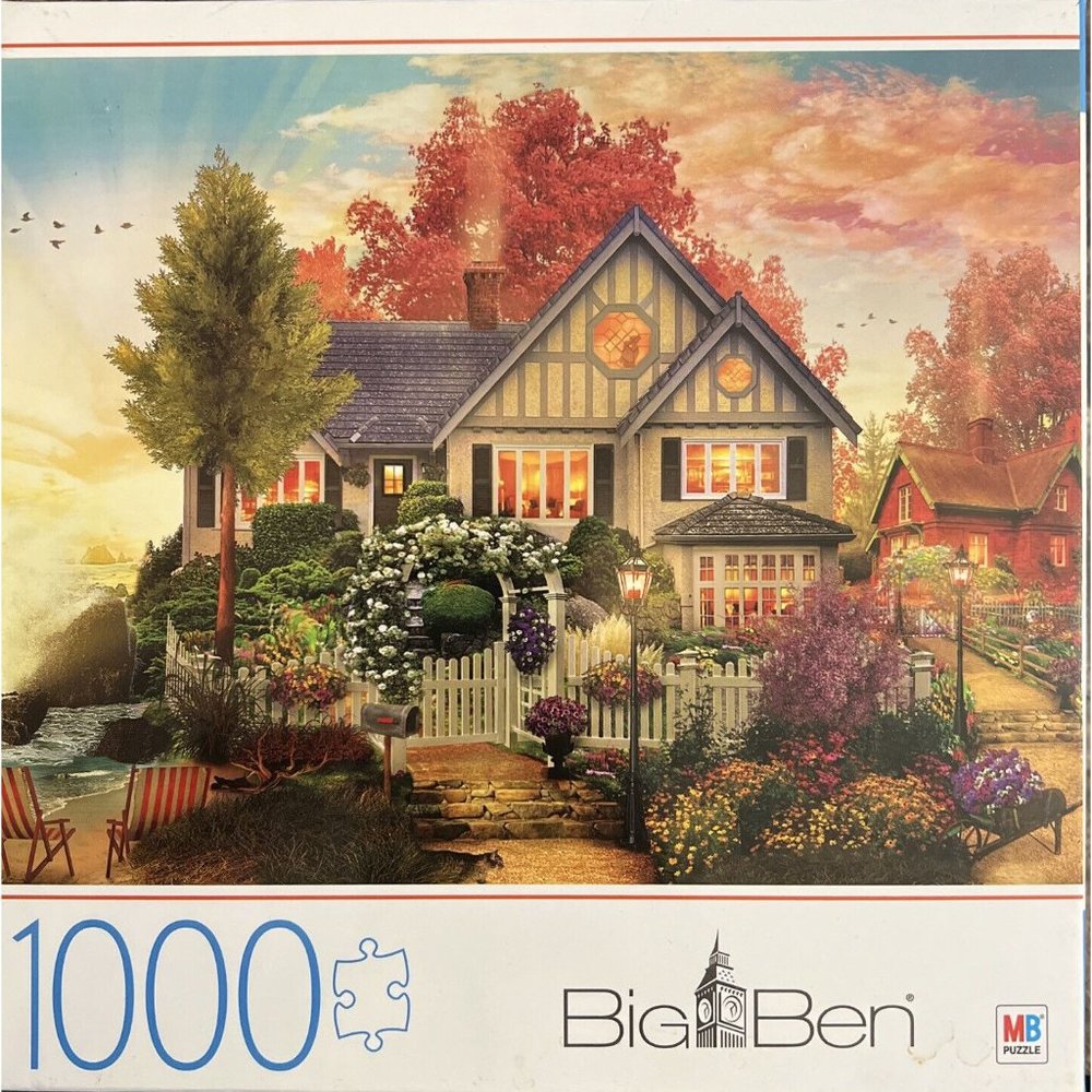MB Big Ben "Oceanside Retreat" 1000 Pc. Jigsaw Puzzle